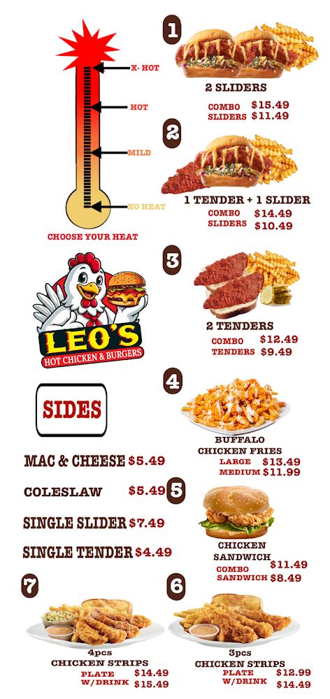 Leo’s Hot Chicken & Burgers Menu image 3